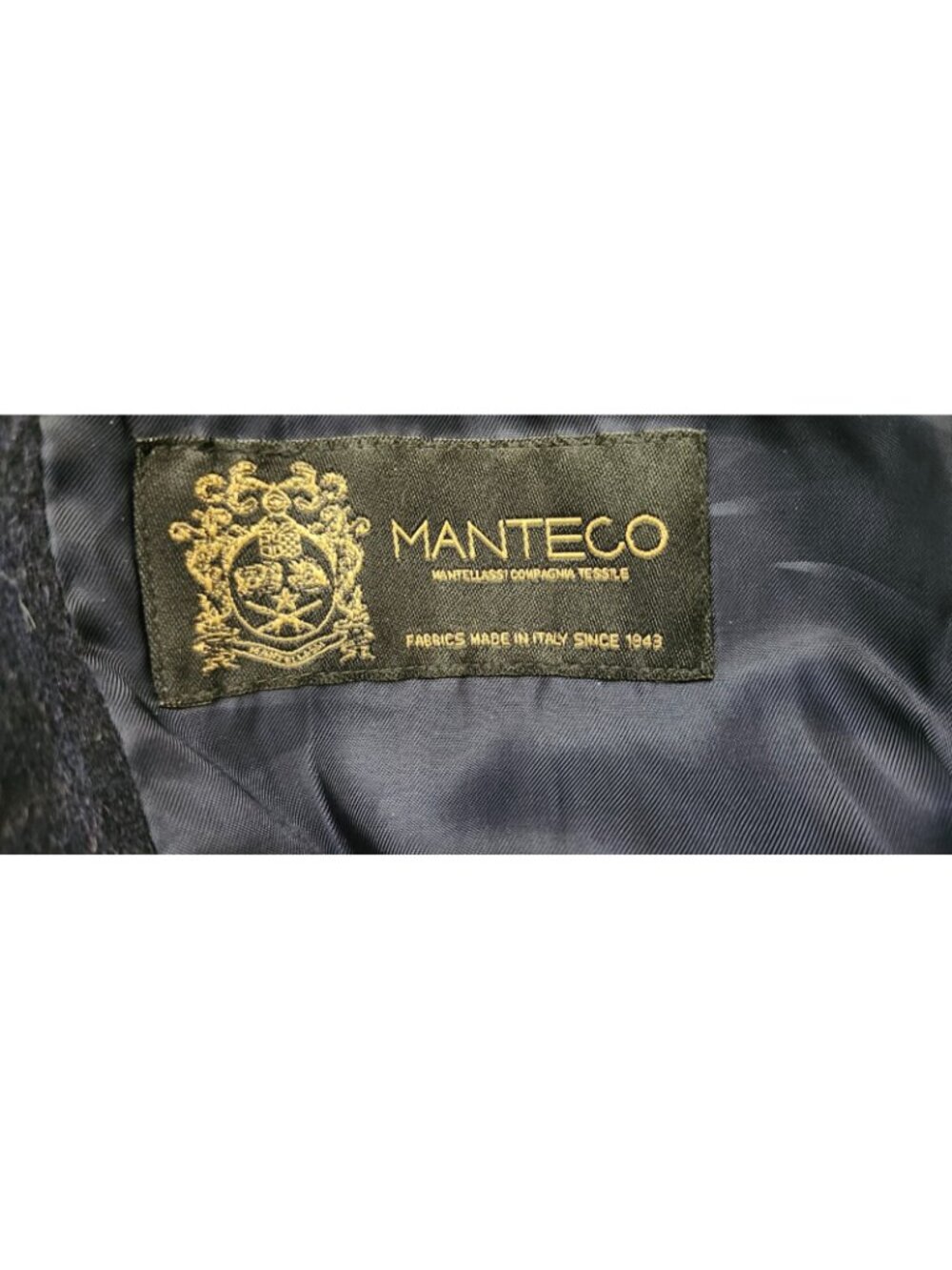 Club Monaco Mantico Wool Blend Overcoat Mens 42 Navy Windowpane Long Coat Jacket - Picture 12 of 16